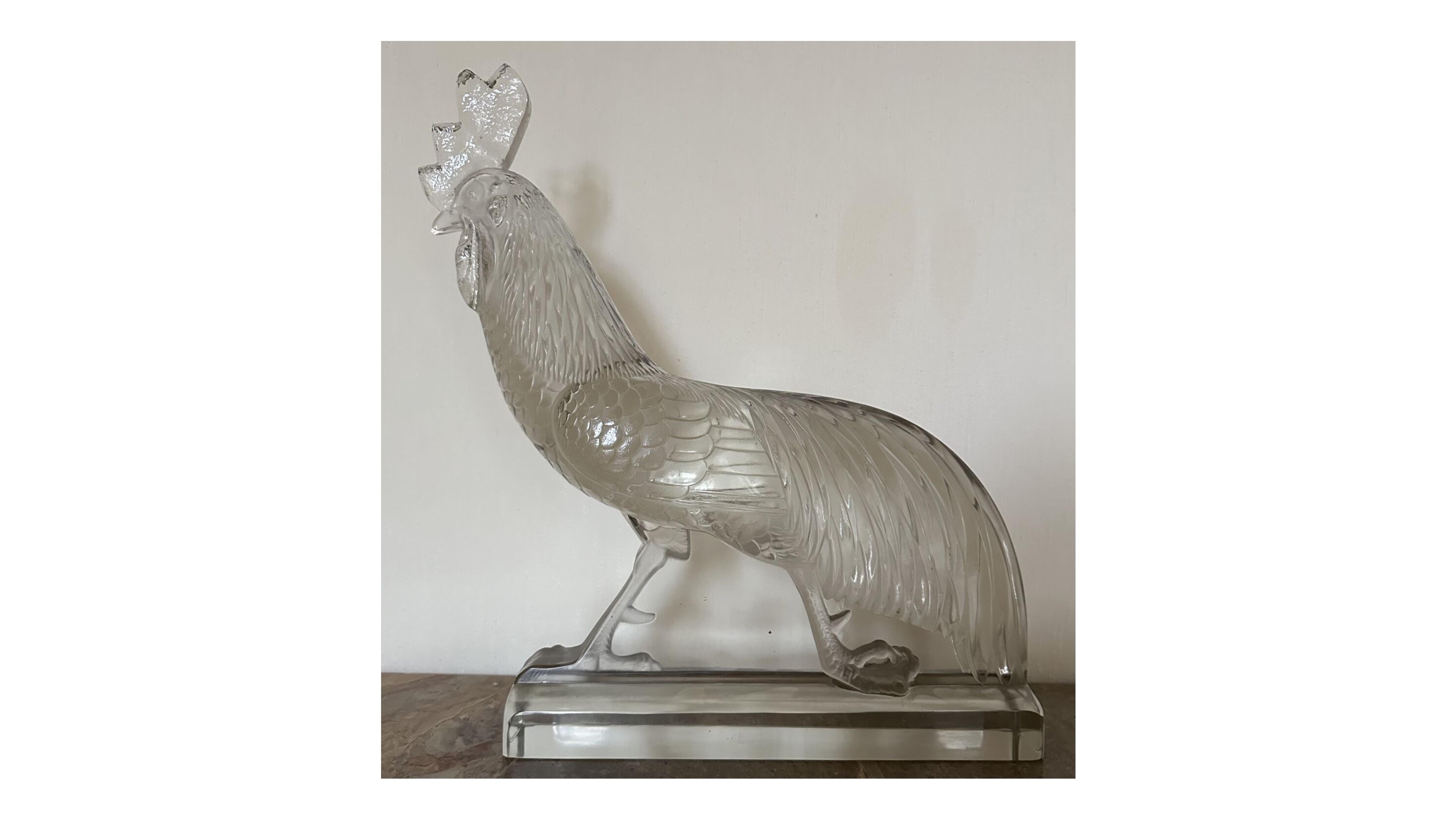 Francese R. LALIQUE -1936  Gallo di Jungling in vendita