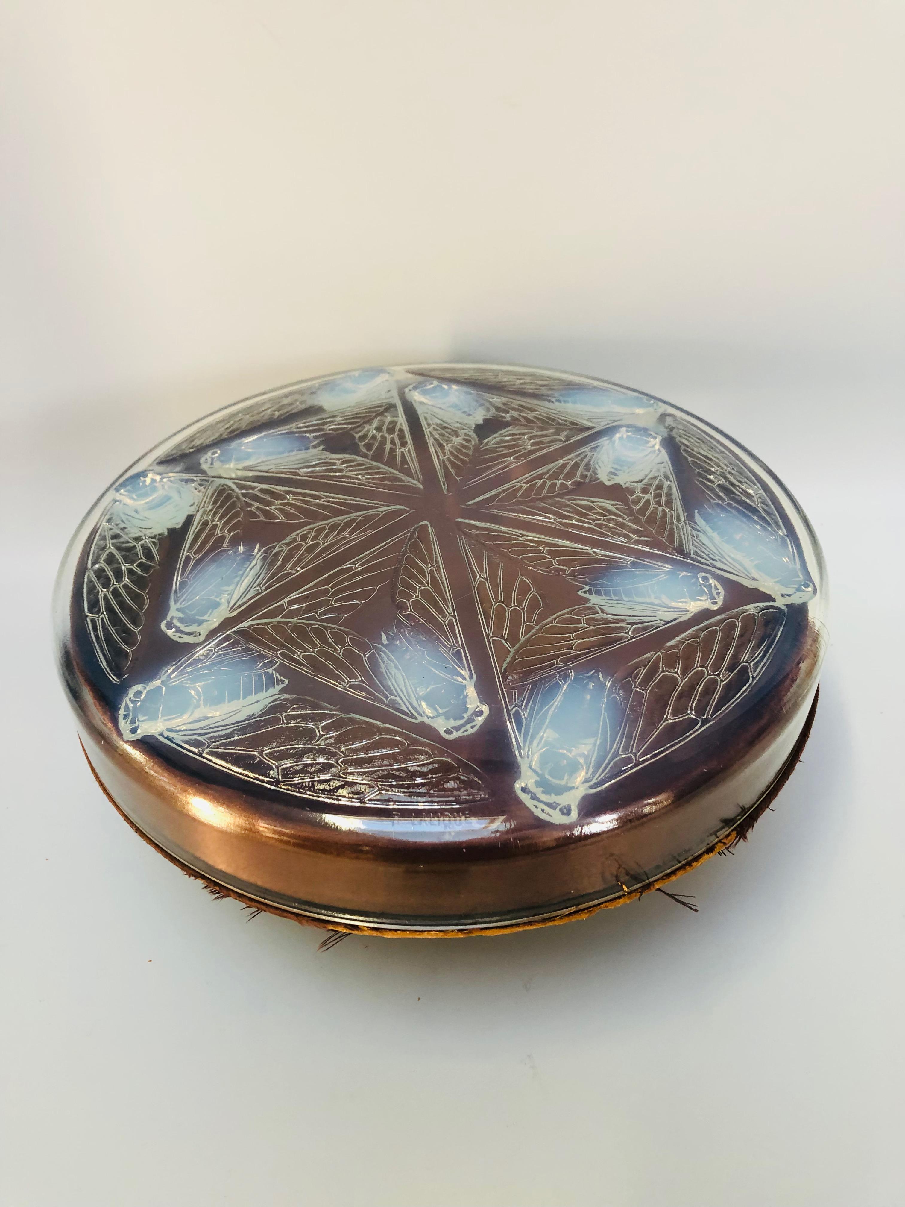 Early 20th Century R Lalique Box Cicadas 1921 For Sale