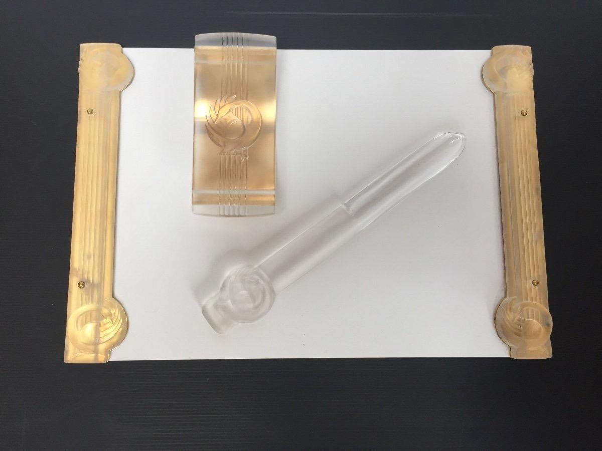 R. Lalique Schreibtischset Josephine Modell, Modell im Zustand „Hervorragend“ im Angebot in NANTES, FR