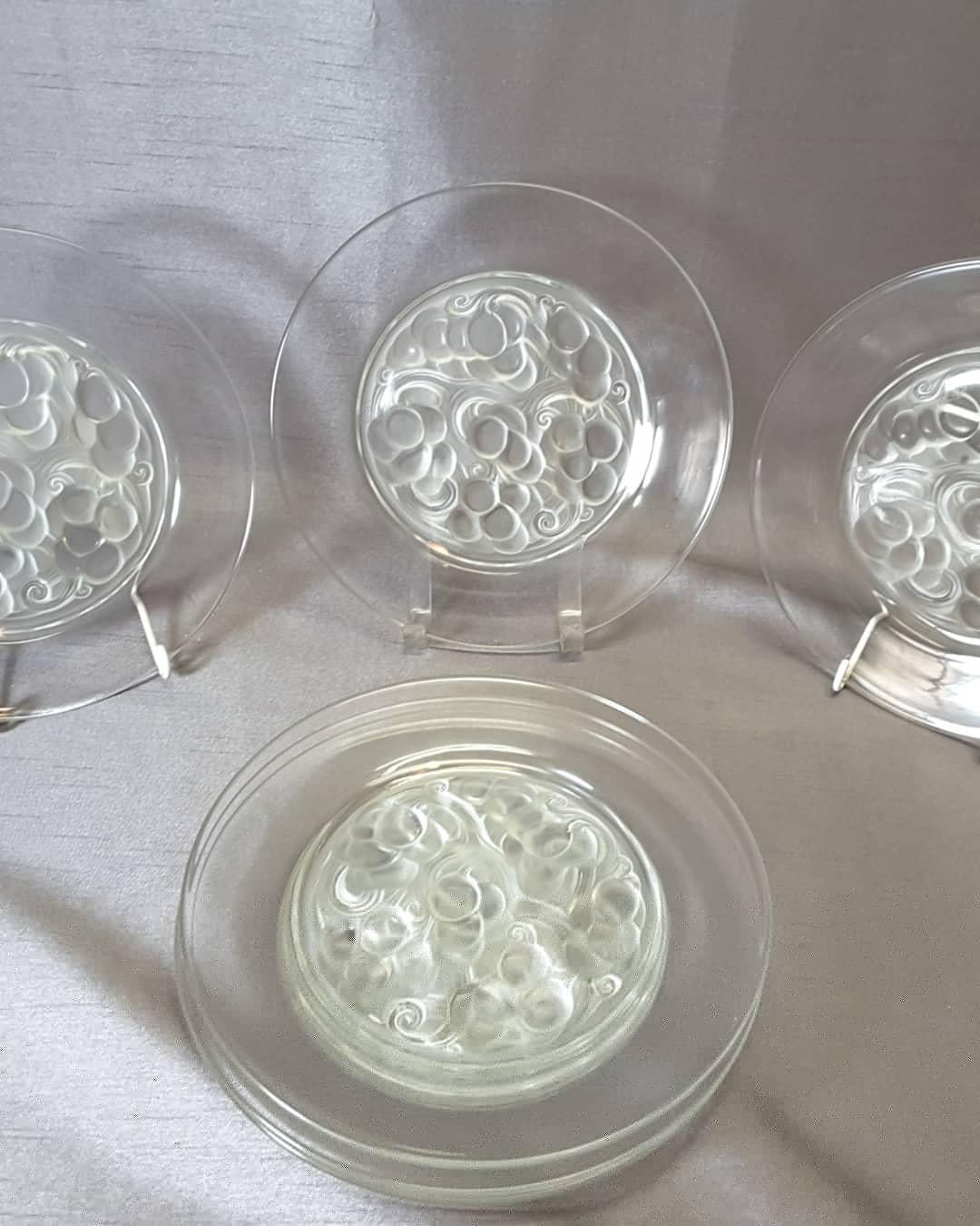 French R. Lalique Marienthal Set of Six Dessert Plates