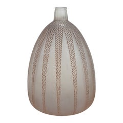 R Lalique, Mimosa Vase, Art Nouveau, 20th Century