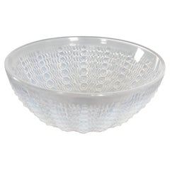 R. Lalique mod. "Oursins" No.2 Nemour Series Opalescent Crystal Bowl 1935 France