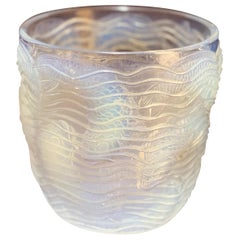 Vintage R. Lalique Opalescent "Dauphins "Vase