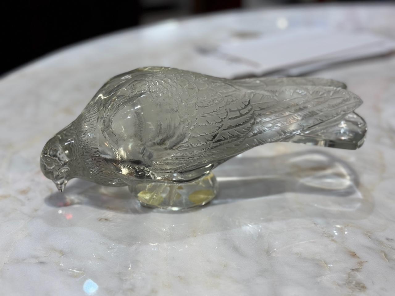 R Lalique, Pair of Pigeon Vervier and Pigeon   “GAND” 1