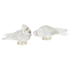 R Lalique, Pair of Pigeon Vervier and Pigeon   “GAND”