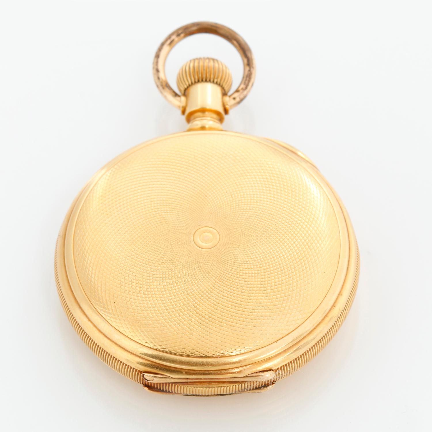 R. Lannier 18k Yellow Gold Men's Pocket Watch For Sale 1