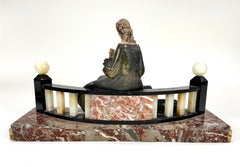 R. Lullier 'D.H. Chiparus' Art Deco Mantle Sculpture c.1920s