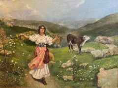 "Gypsy" by R. Luzio - Oil on Canvas - 72x96 cm