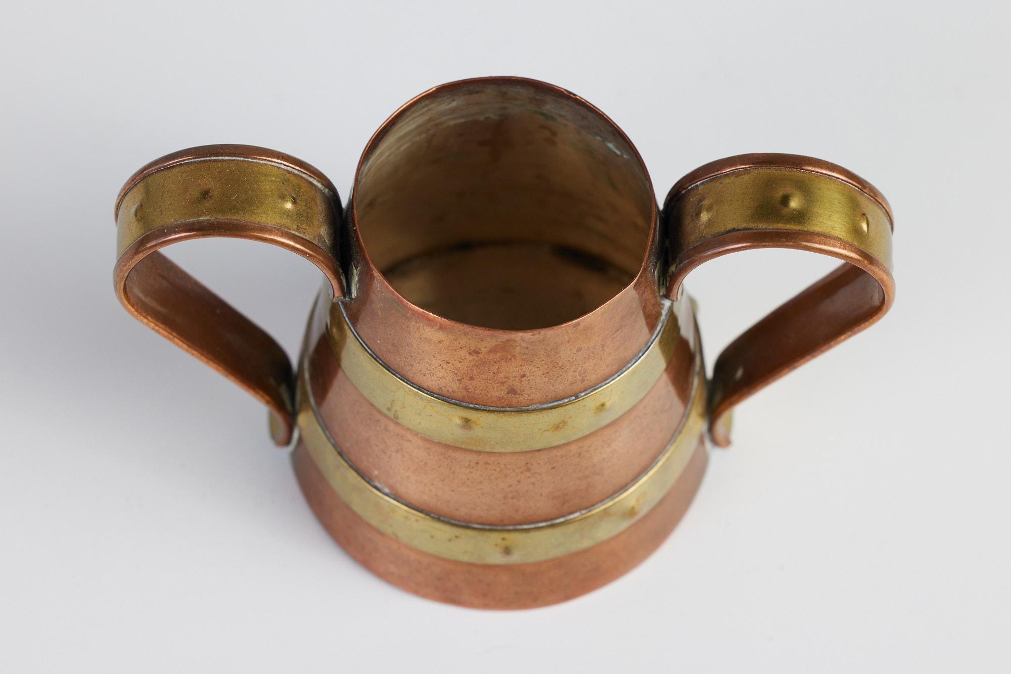 R. Martinez Mexican Brass & Copper Tea Service Set For Sale 7