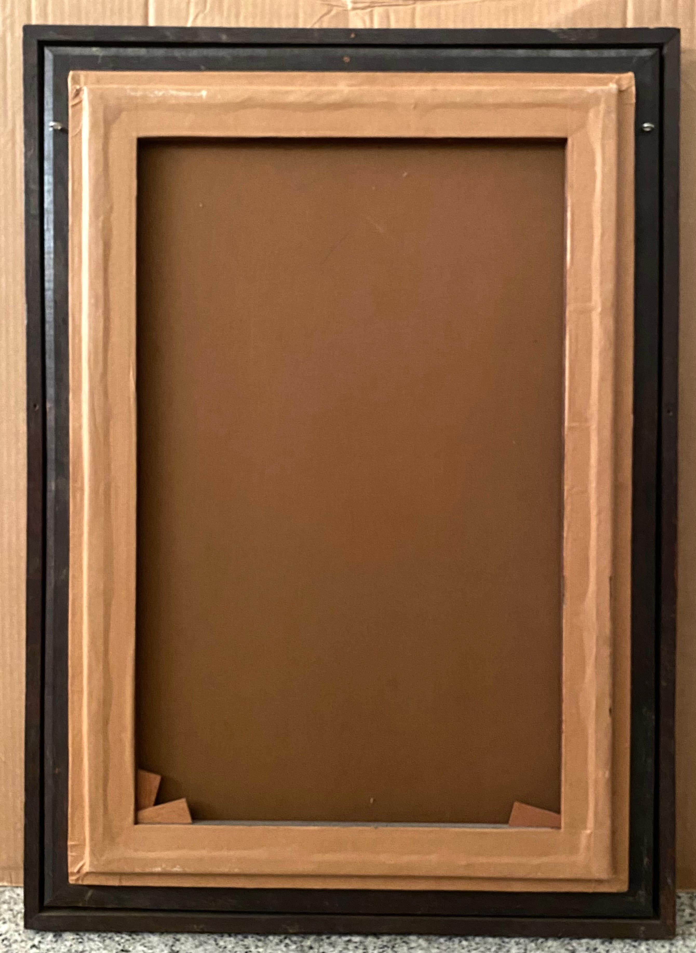 Escuela Americana (XX) - Joven junto a la ventana - Óleo sobre tela - Año 1913 For Sale 3