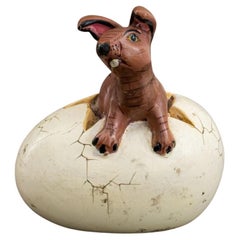 R. Miranda, Xoloitzcuintli Egg, Resin Sculpture
