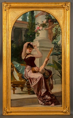 R. Morgari, Dipinto "Allegoria della bellezza", Italia, 1880 circa