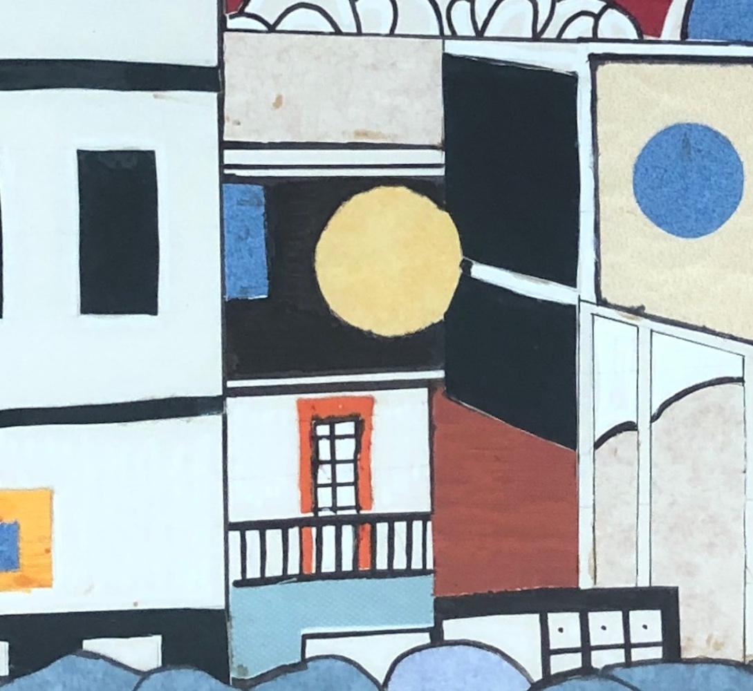 Collage, tecnica mista
Lavoro su carta
Telaio in legno nero con vetro
75,3 x 93,2 x 3,7 cm

