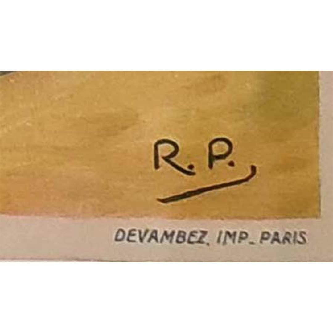 Circa 1920 original poster Pour le Retour Souscrivez port d'Alger For Sale 1
