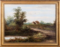 R. Percy - Late 19th Century Oil, Country Lane