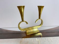 R. Rohac Mid-Century Modern Brass Candleholder, Candelabra, 1960s, Austria