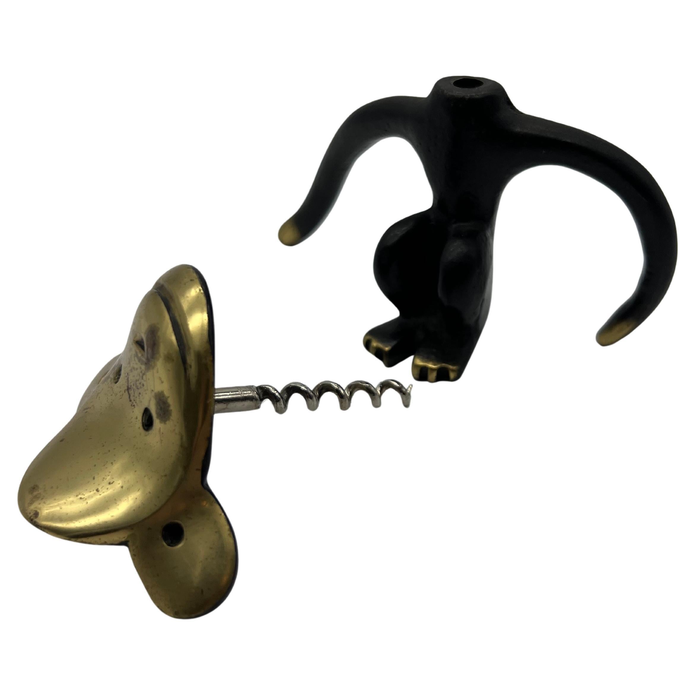 Brass R. Rohac Monkey Corkscrew 1950s Austria For Sale