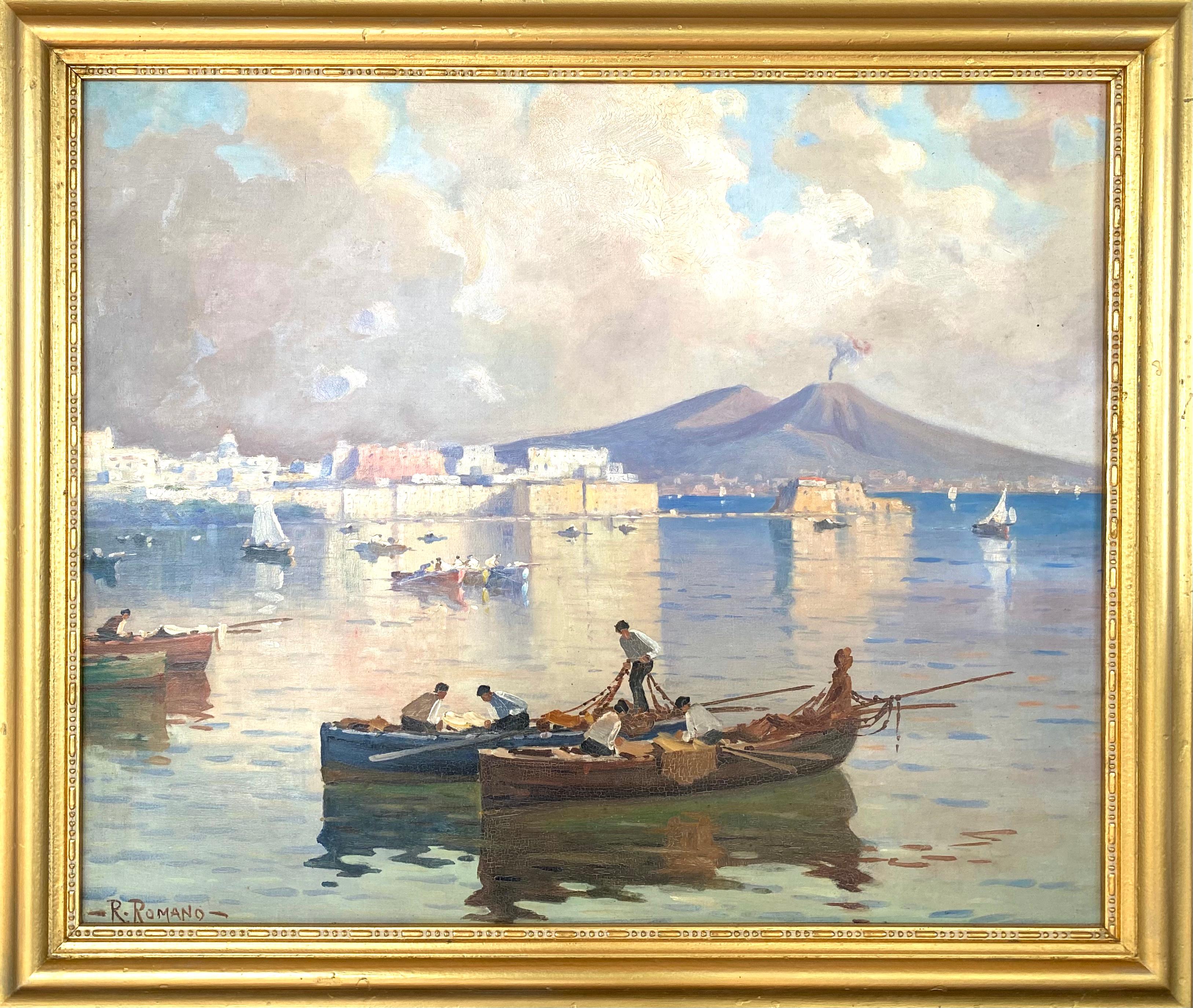 Baie de Naples - Painting de R. Romano
