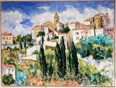 Gordes Provence Huge French Original Contemporary Oil Painting Signed Dated