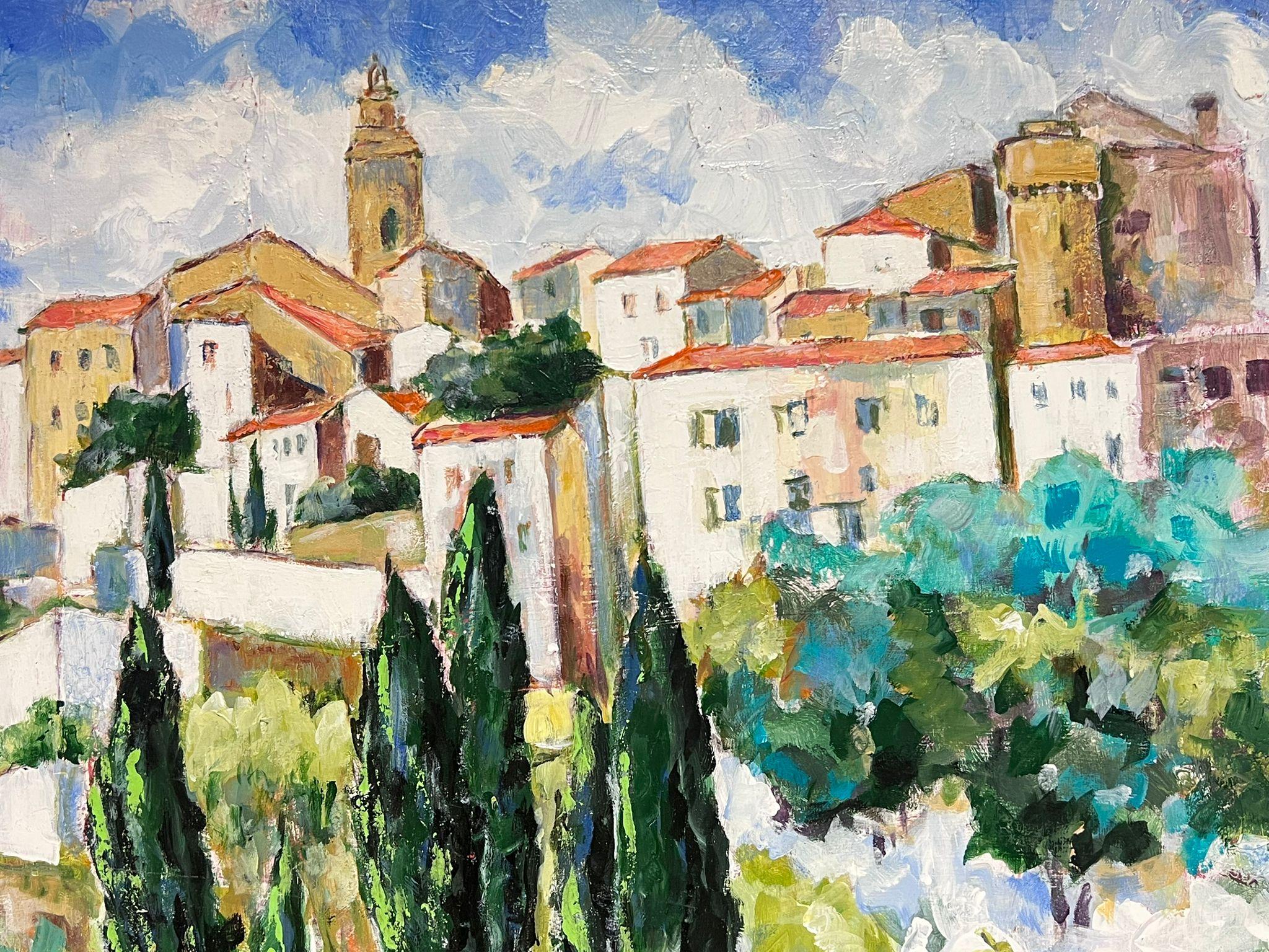 Gordes Provence Huge French Original Contemporary Oil Painting Signed Dated For Sale 1