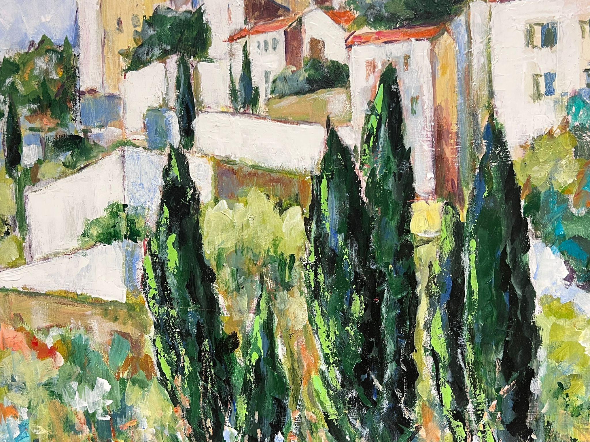 Gordes Provence Huge French Original Contemporary Oil Painting Signed Dated For Sale 4