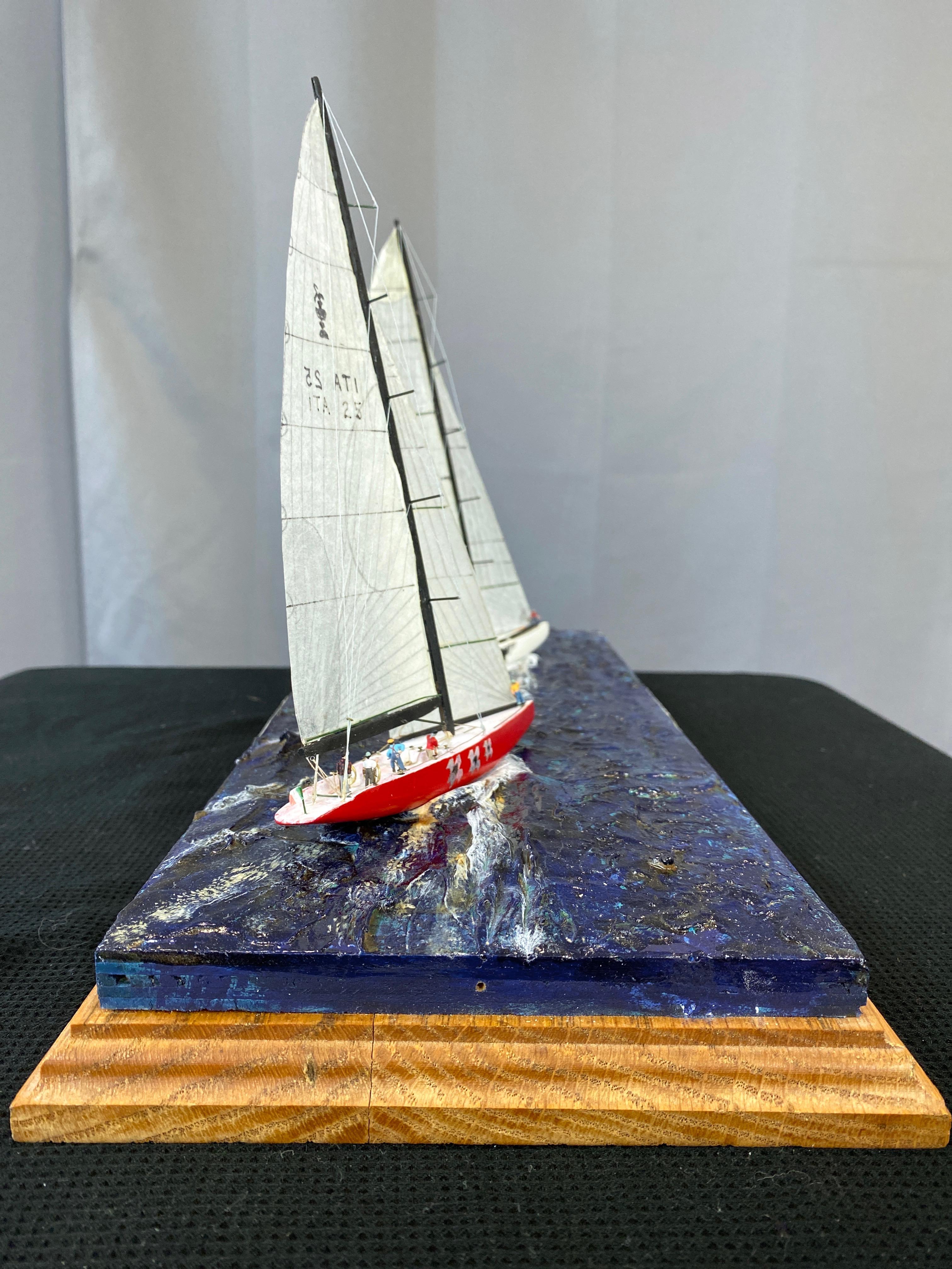 R. Royer 1992 28th America’s Cup Hand-Built Cased Diorama, 2009 12