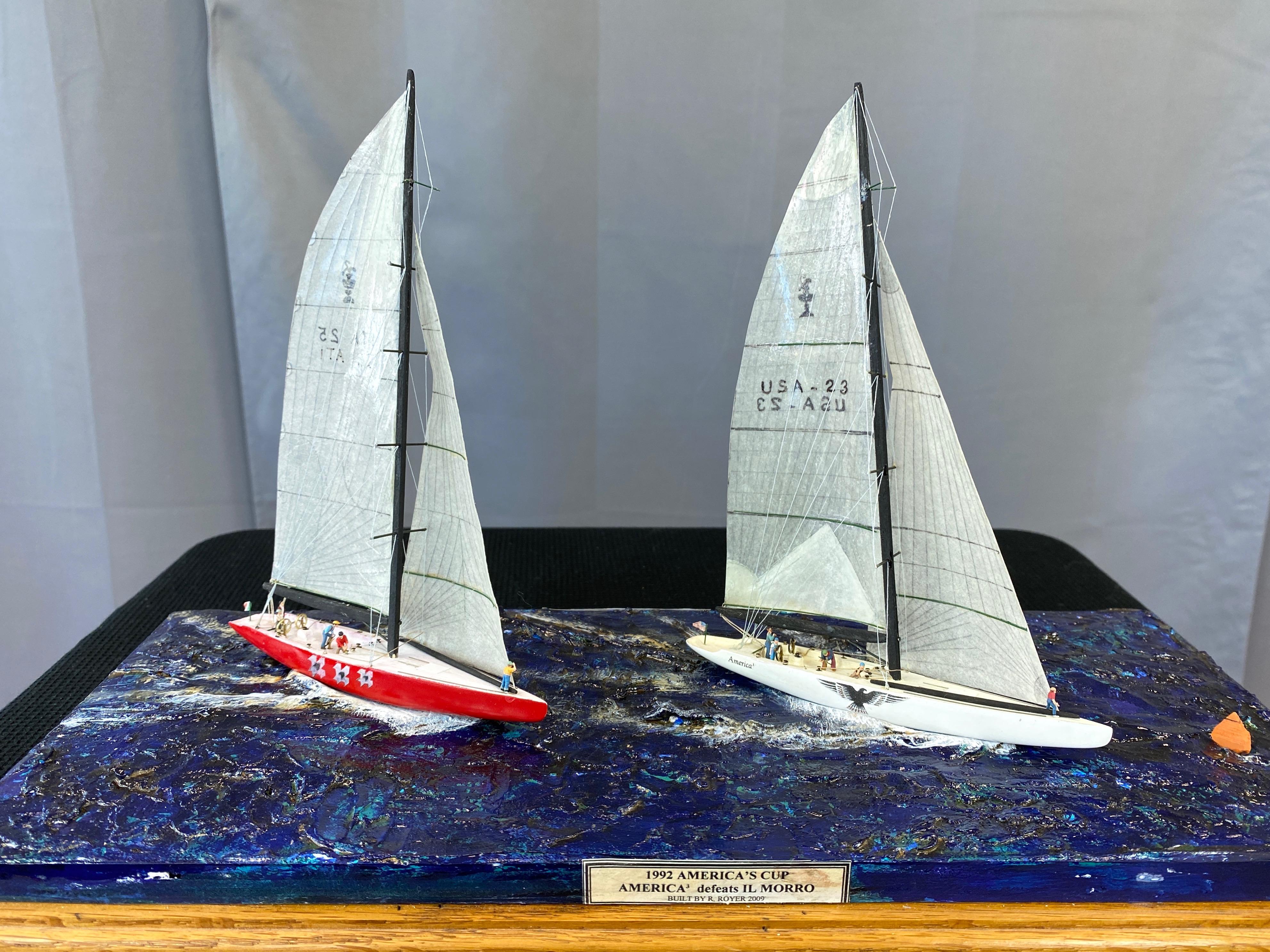 American R. Royer 1992 28th America’s Cup Hand-Built Cased Diorama, 2009