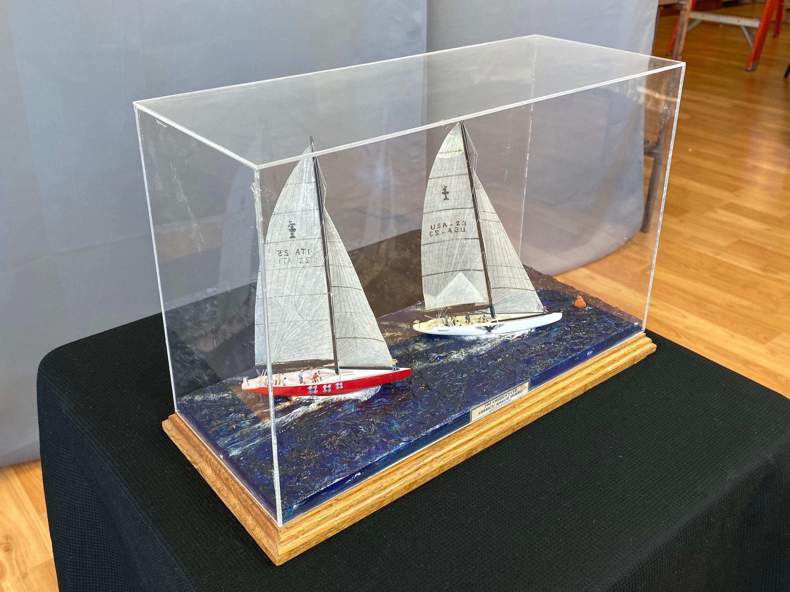 Hand-Crafted R. Royer 1992 28th America’s Cup Hand-Built Cased Diorama, 2009