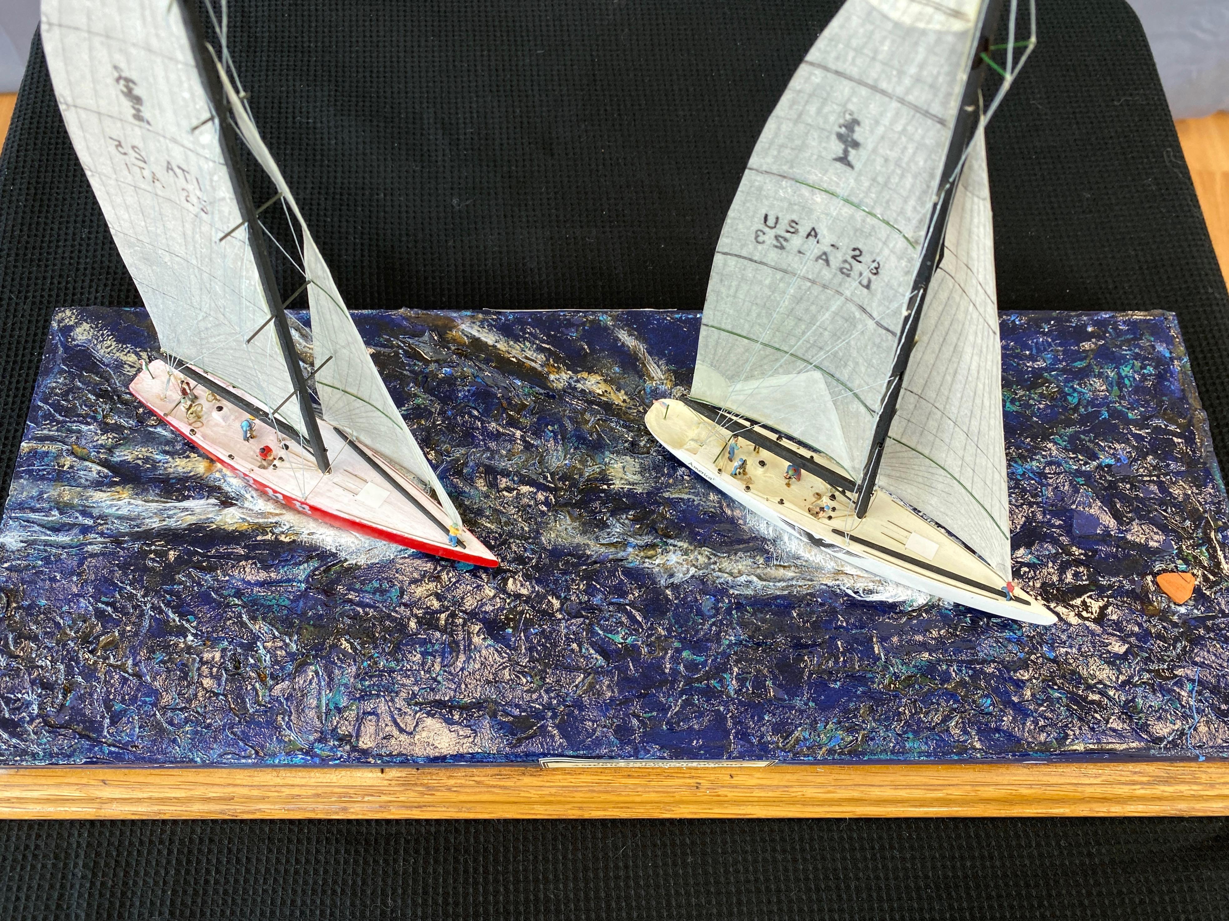 R. Royer 1992 28th America’s Cup Hand-Built Cased Diorama, 2009 1
