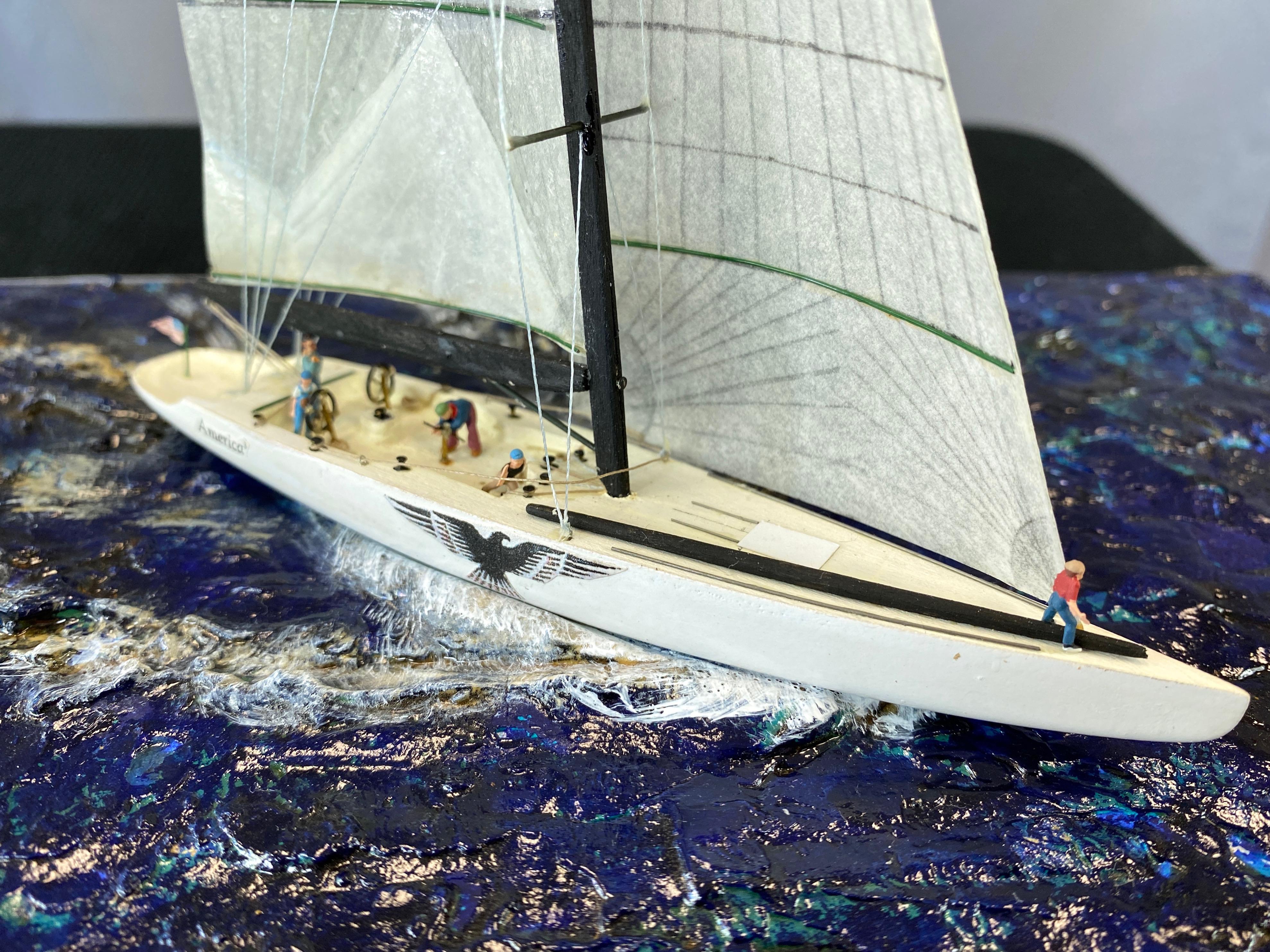 R. Royer 1992 28th America’s Cup Hand-Built Cased Diorama, 2009 2