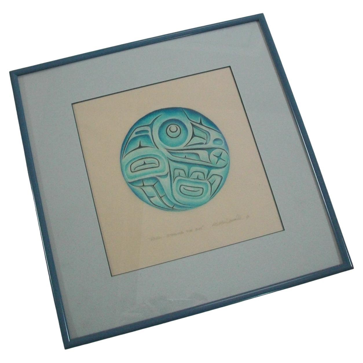 R. S. Macdonald, 'Raven Stealing the Sun', Framed Drawing, Canada, C.2001 For Sale