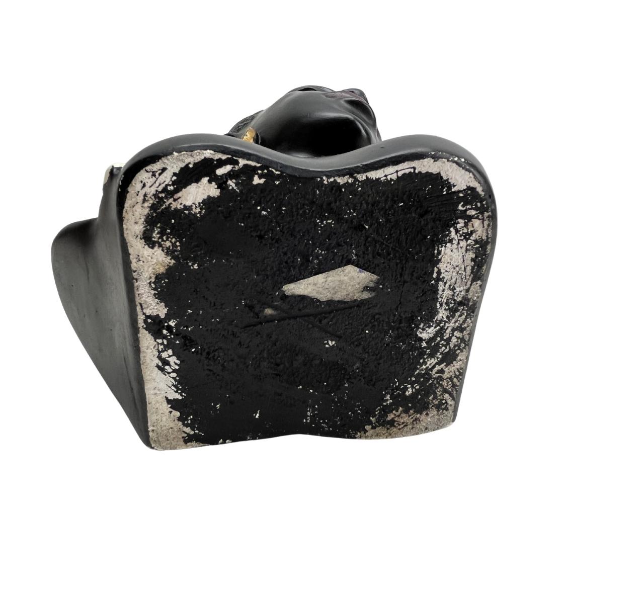 R. Scali G.F762 Signierte, polychrome Keramikbüste eines Nigerrin aus Nigerrin  im Angebot 3