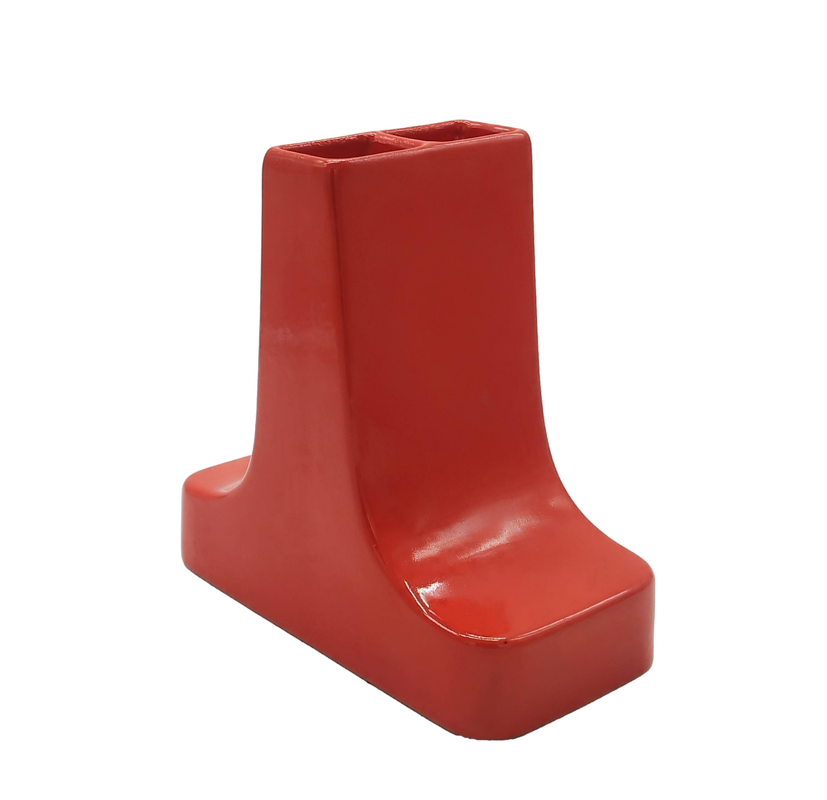 Italian R. Semenzato for P.U.K. Maggio' Mod. 2040 Ceramic Vase, Italy 1970s For Sale