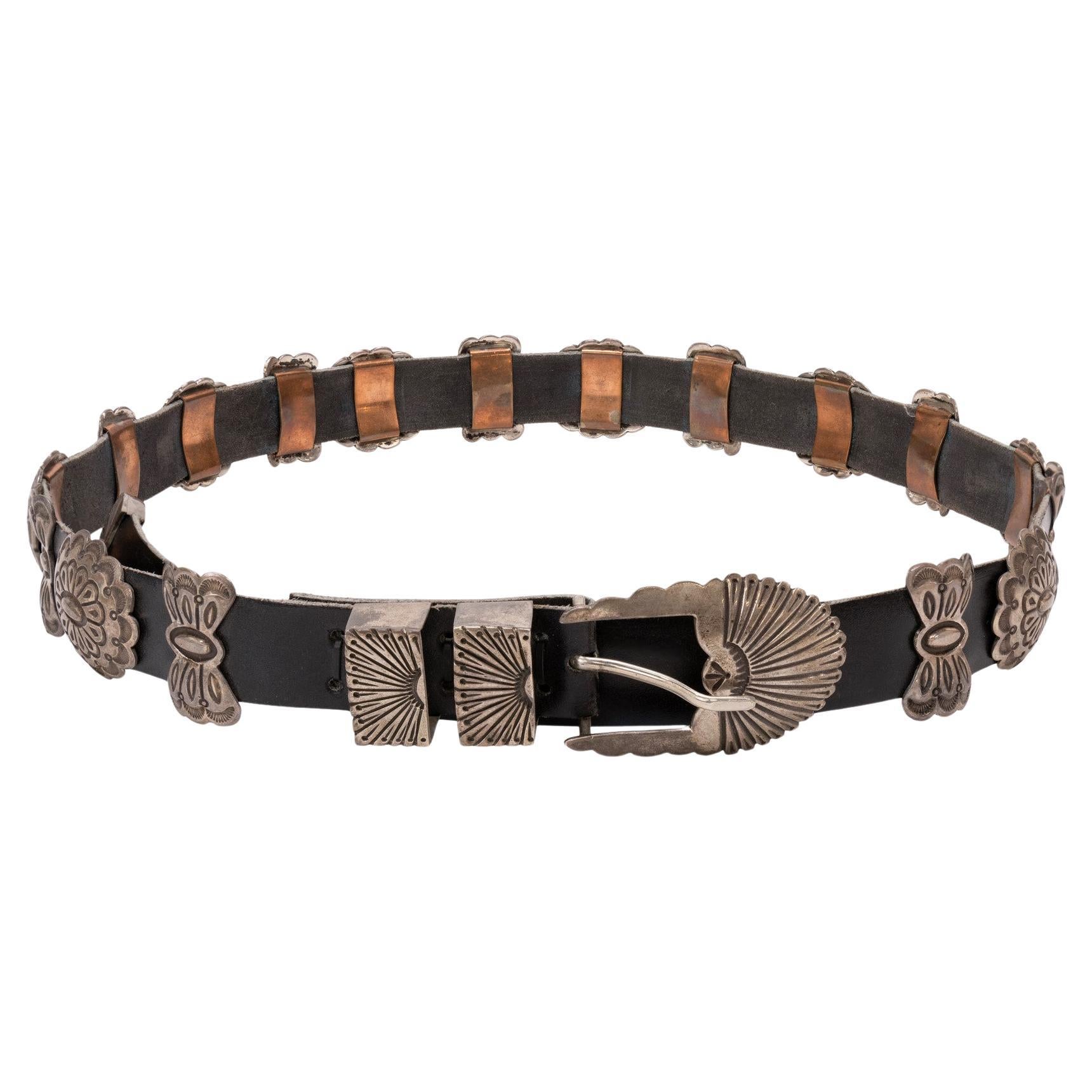 R. Tom Navajo Sterling Silber Concho Gürtel