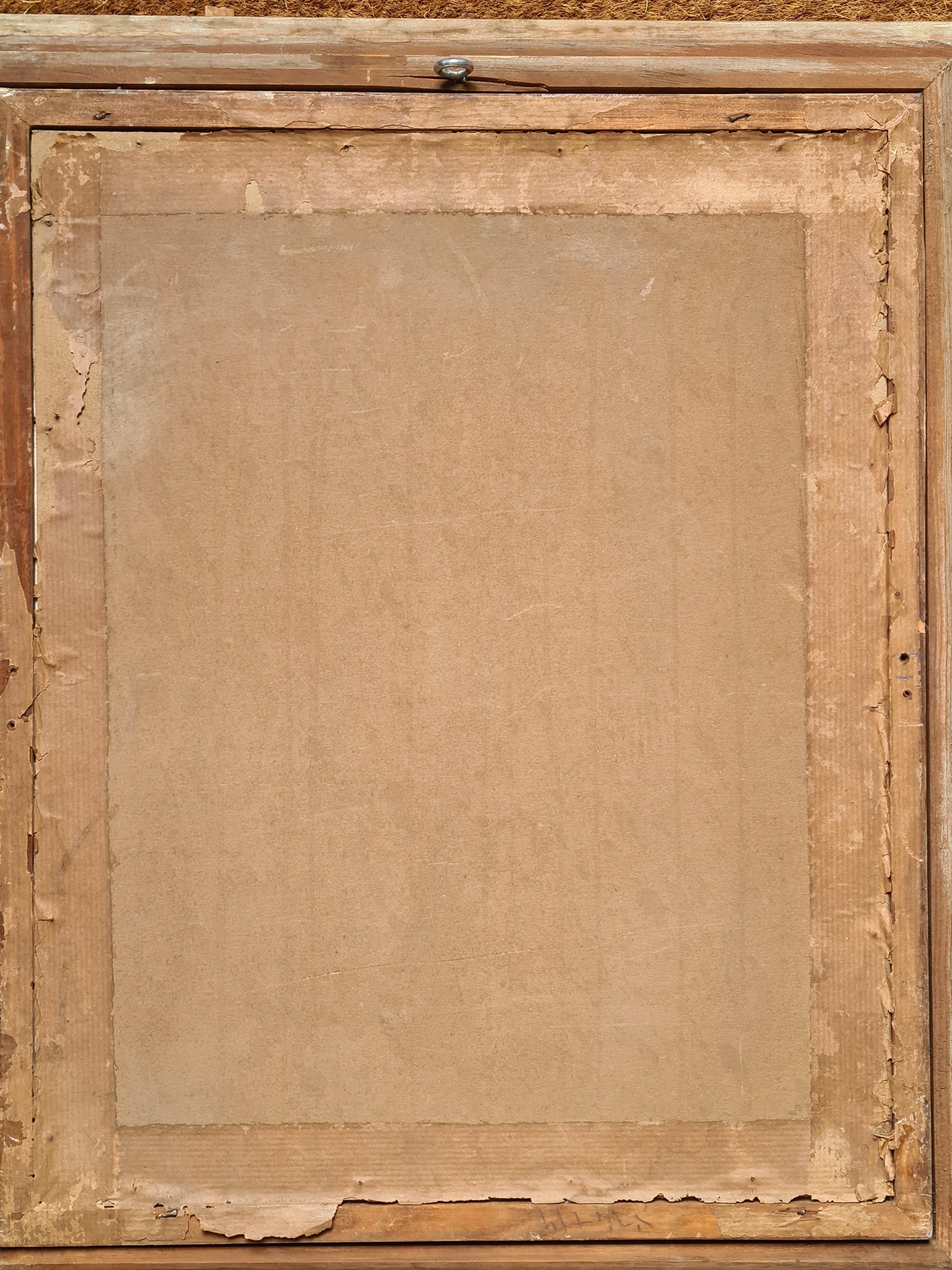 Aquarelle française des années 1950 représentant une villa méditerranéenne 