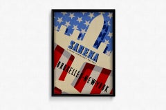 Sabena - Bruxelles New York Lignes Aériennes Belges - Circa 1950 Original Poster