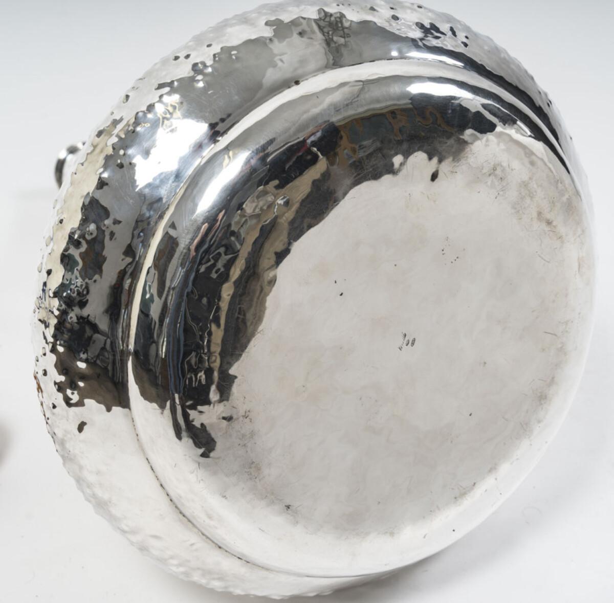 R. VALLE – Large 20th Century Solid Silver Vase – Northern Italy For Sale 16