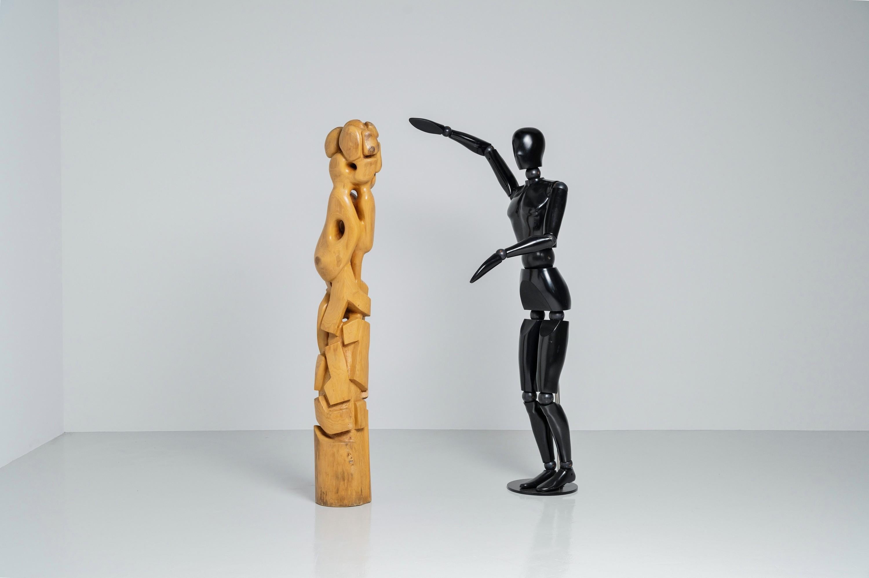 Mid-Century Modern Sculpture TOTEM abstraite Hollande R van 't Zelfde des années 1970 en vente