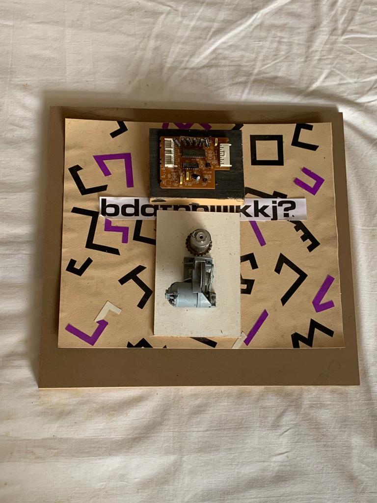 R. Volpini, Collage with electronic parts, mixed media, 1960s In Good Condition For Sale In Montelabbate, PU