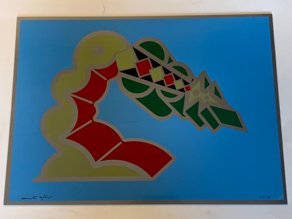 R. Volpini, Traumhaftes Element, Siebdruck auf Kunststoff, 1970er Jahre im Zustand „Gut“ im Angebot in Montelabbate, PU