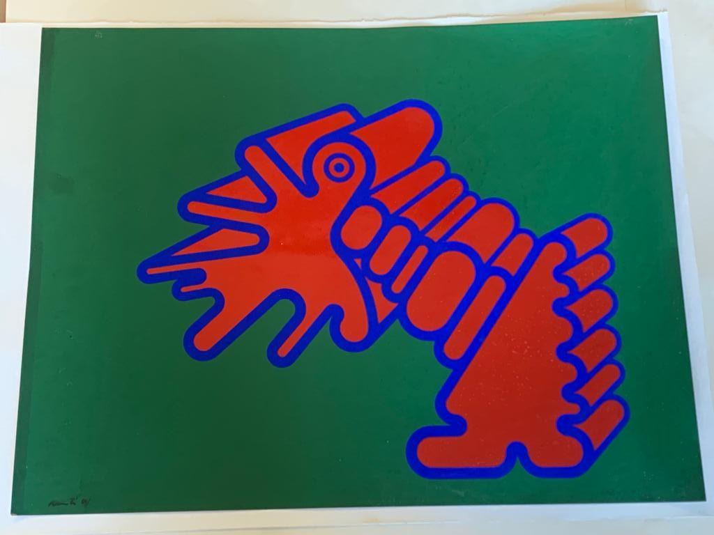 R. Volpini, Ingranaggio della macchina spaziale, serigrafia, anni '70