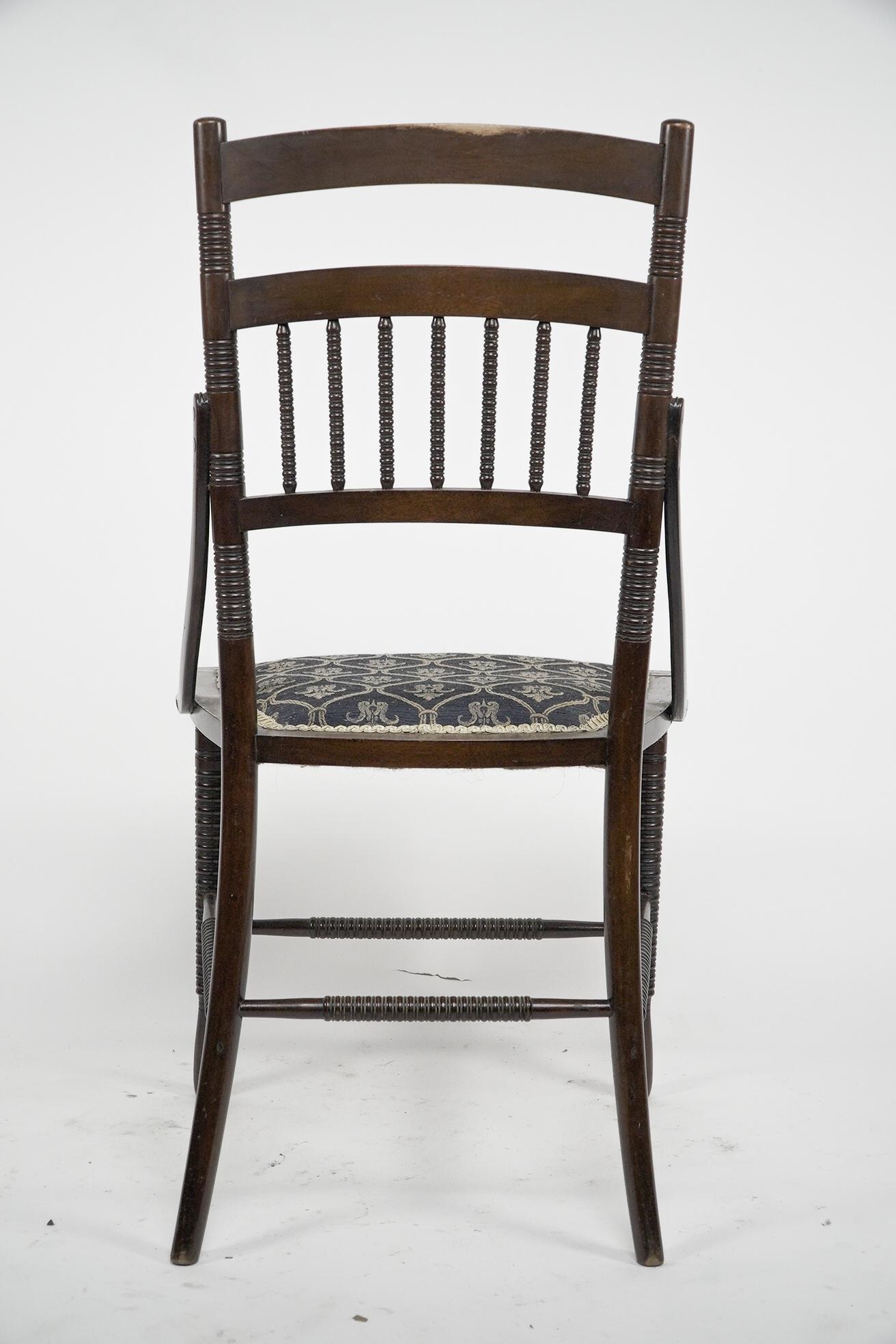R. W. Edis, probably made by Jackson & Graham A fine pair of Walnut side chairs For Sale 13