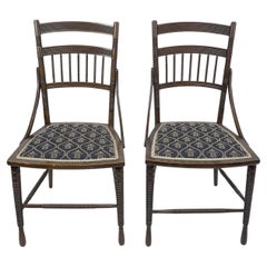 Antique R. W. Edis, probably made by Jackson & Graham A fine pair of Walnut side chairs