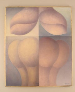R. Wagner, European Artist, Oil on Board, Geometric Composition, Dated 1970