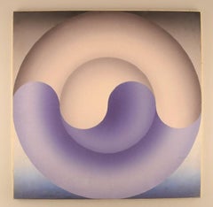 R. Wagner, European Artist, Oil on Board, Geometric Composition, Dated 1970