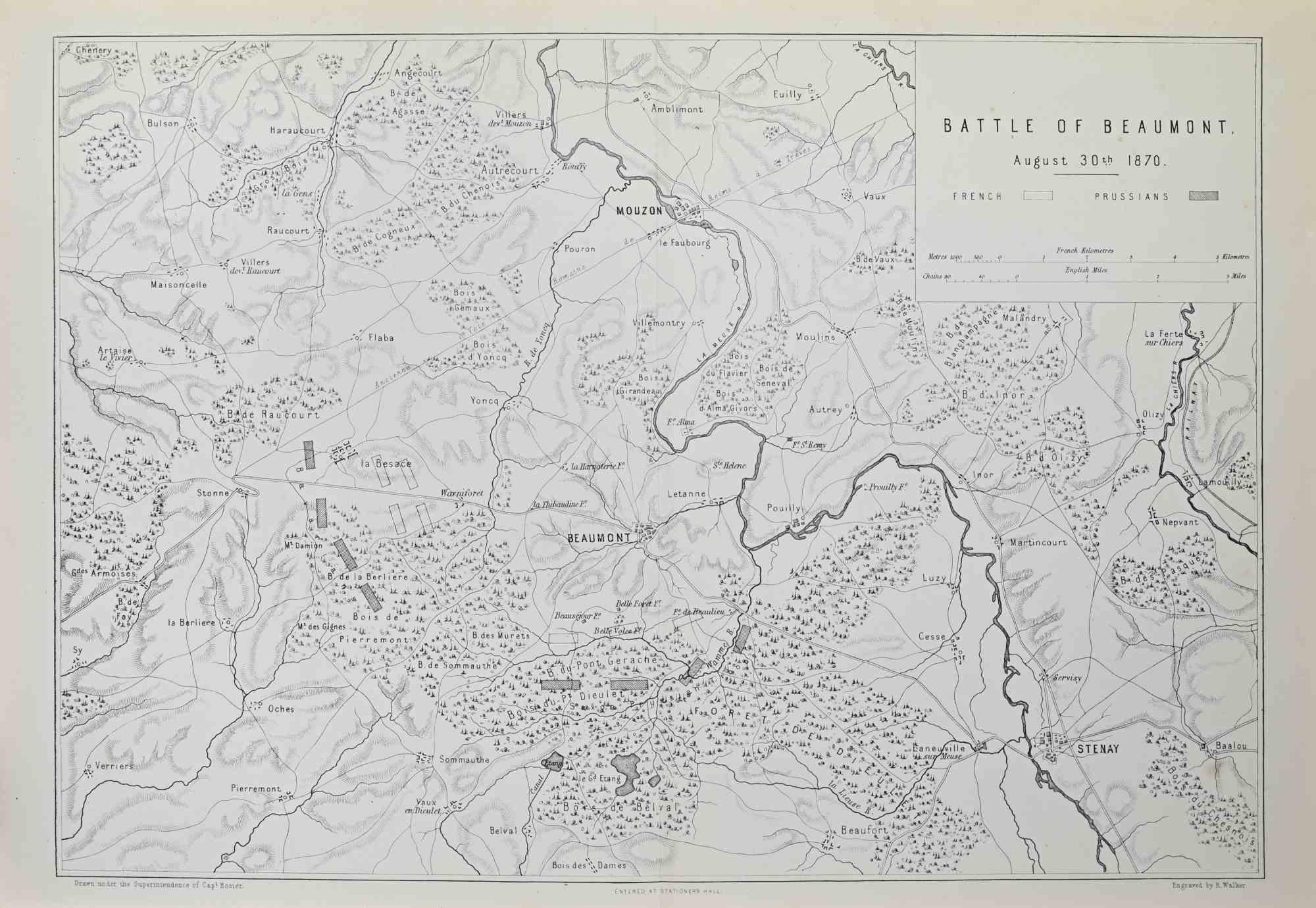 Battle of Beaumont is a map realized by R. Walker.

Lithograph, printed in 1872 by Milliam Mackenzie, London.
Good condition.




