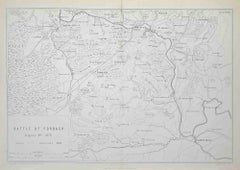 Bataille de Forbach - Lithographie de R. Walker - 1872
