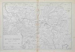 Bataille de Sarrebruck - Lithographie de R. Walker - 1872