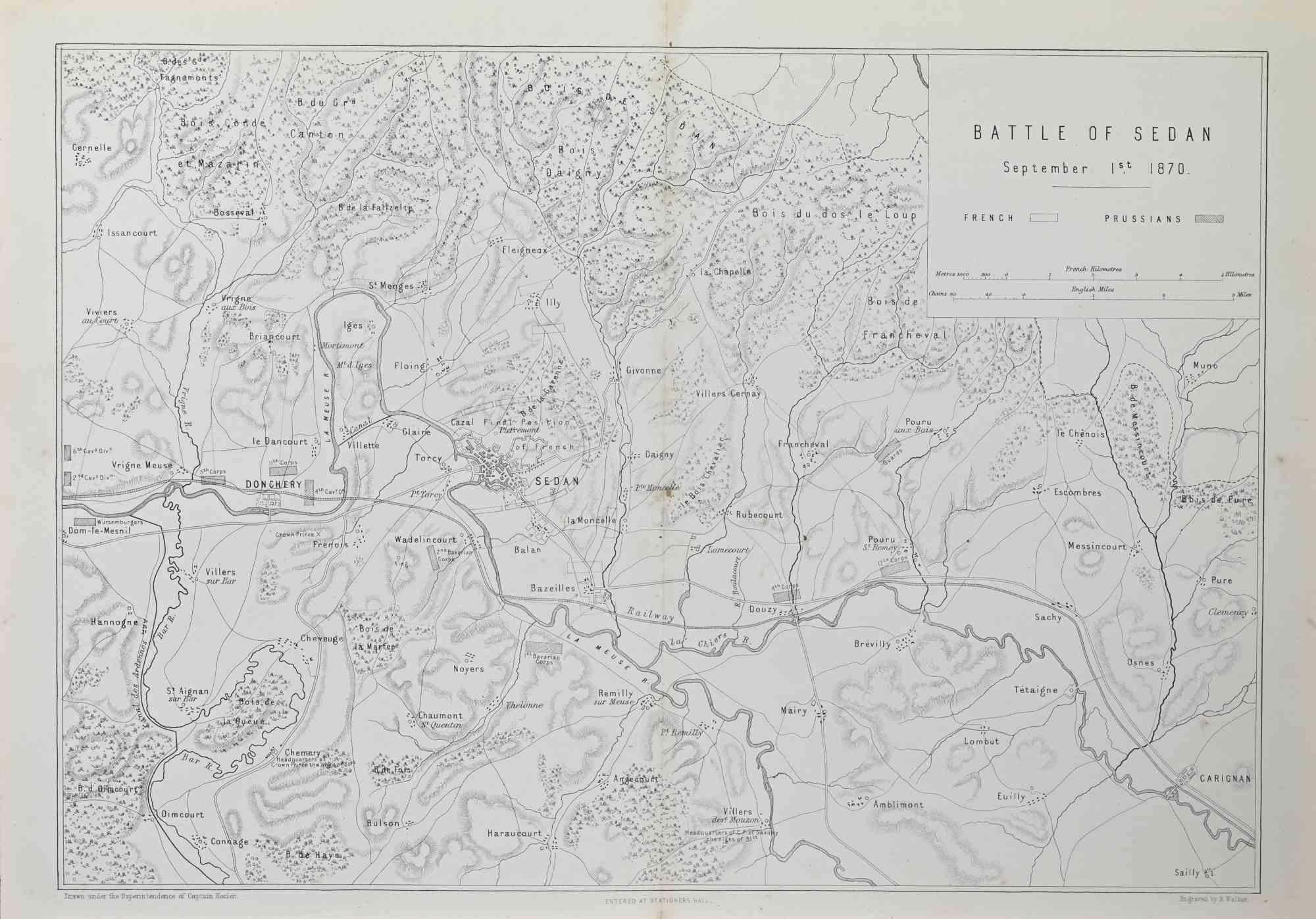 Battle of Sedan is a map realized by Robert Walker.

Lithograph, printed in 1872 by Milliam Mackenzie, London.
Good condition.



