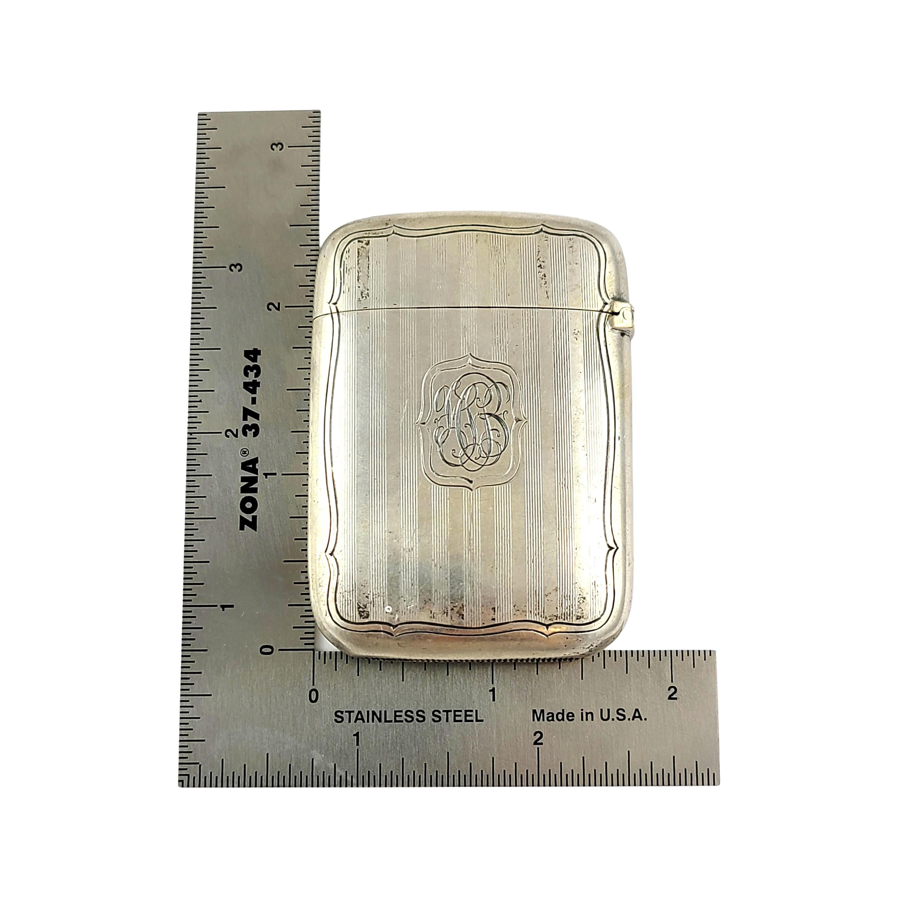 R Wallace & Sons Mfg Co Sterling Silver Match Safe/Vesta Case with Monogram 2
